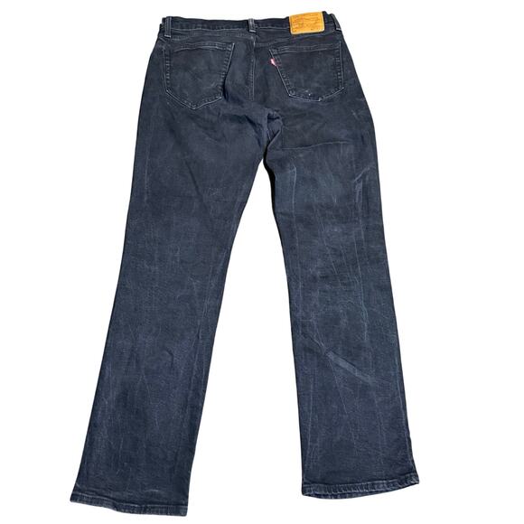 Levi's Premium Straight Leg Jeans, Black, Men's 34x32 - Picture 4 of 8